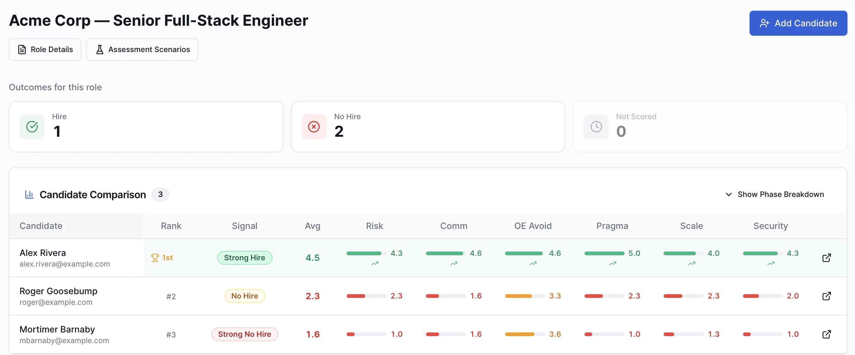 SkillScore - Real technical assessments screenshot 1