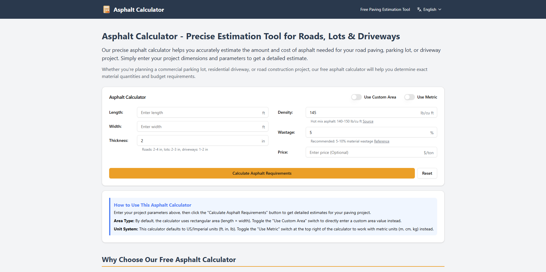 Asphalt Calculator gallery image