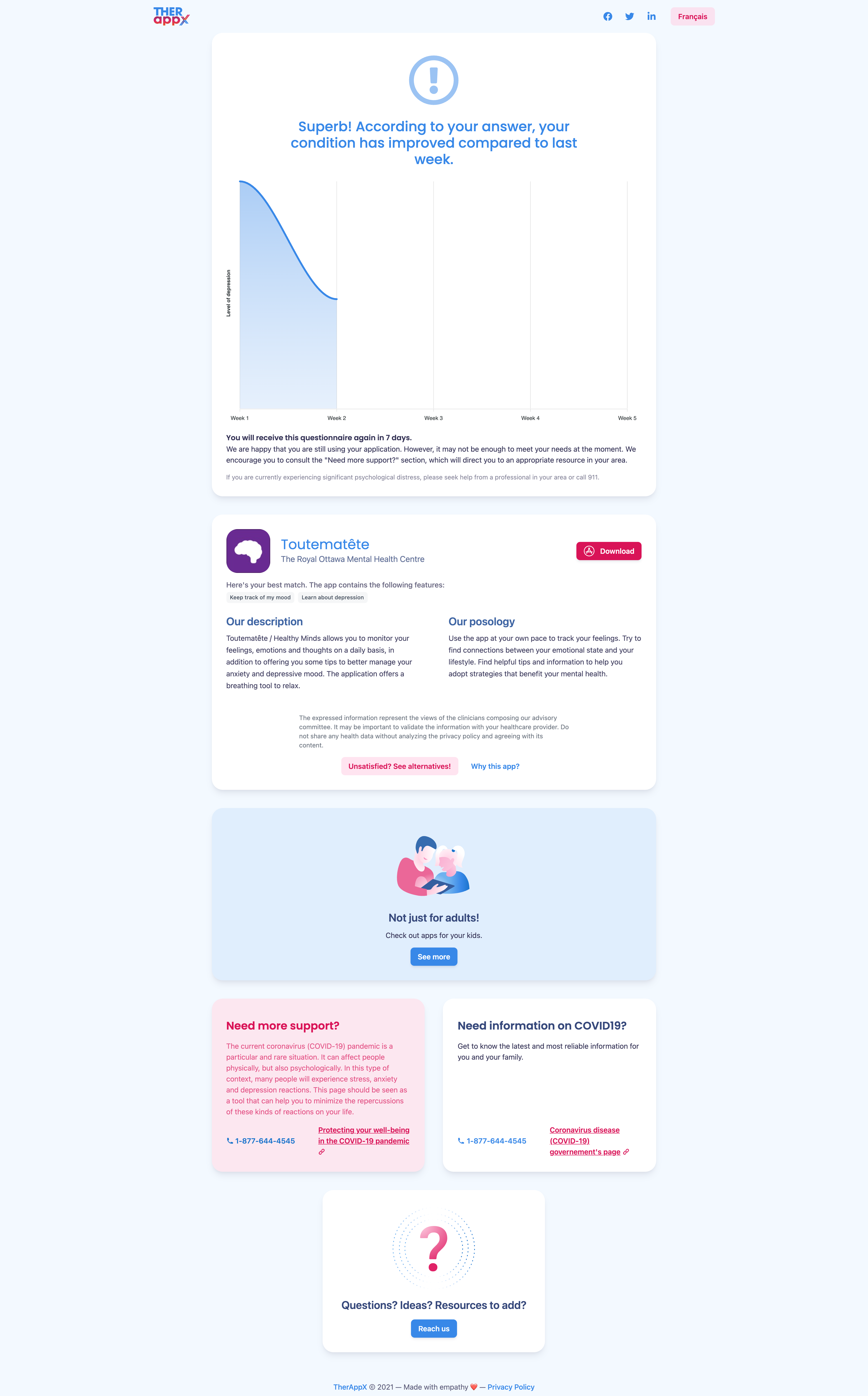 Mental health app compass by TherAppX gallery image
