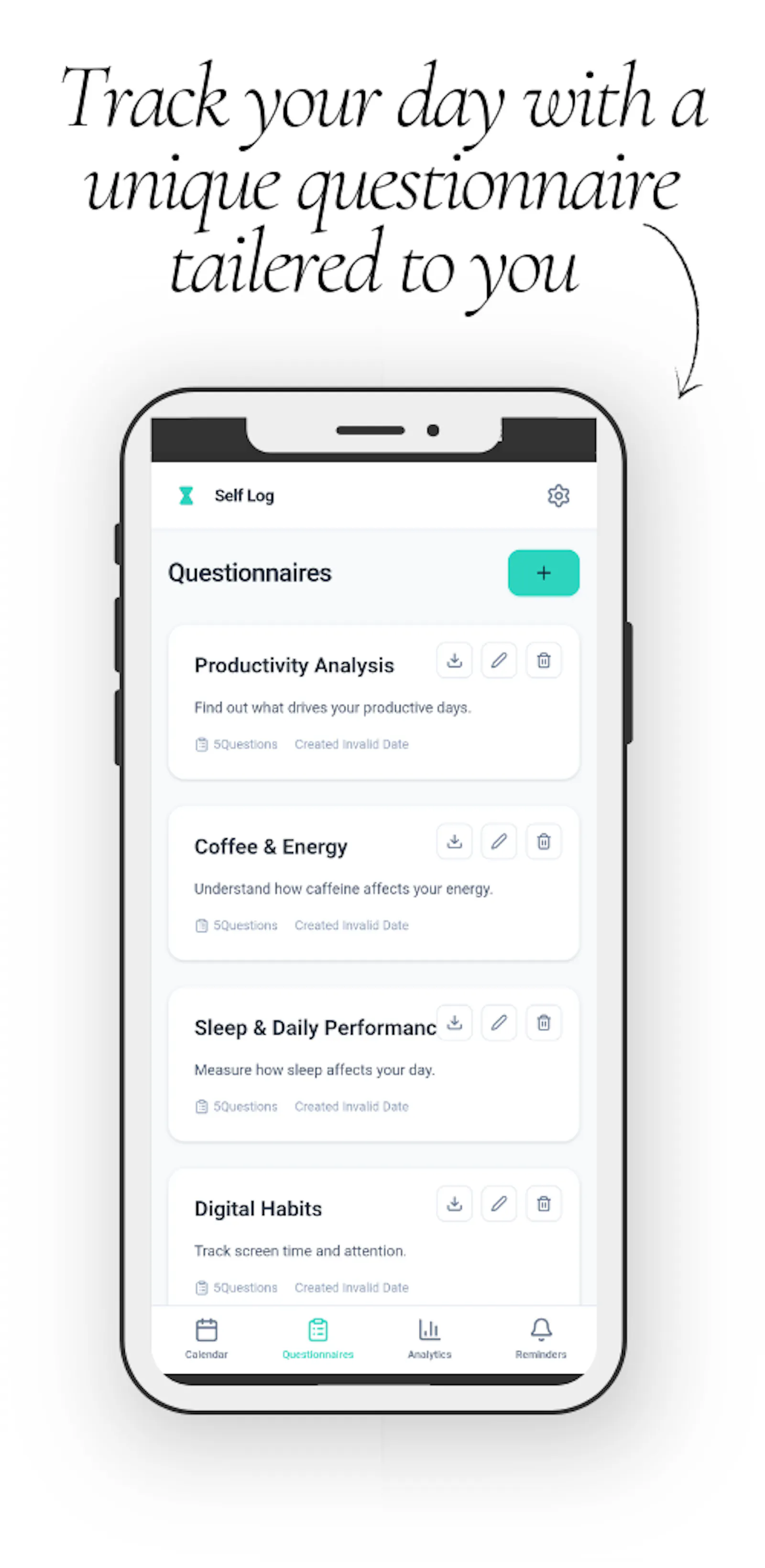 Self Log screenshot 3