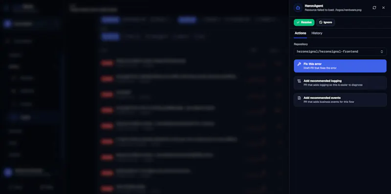 HeronSignal screenshot 2