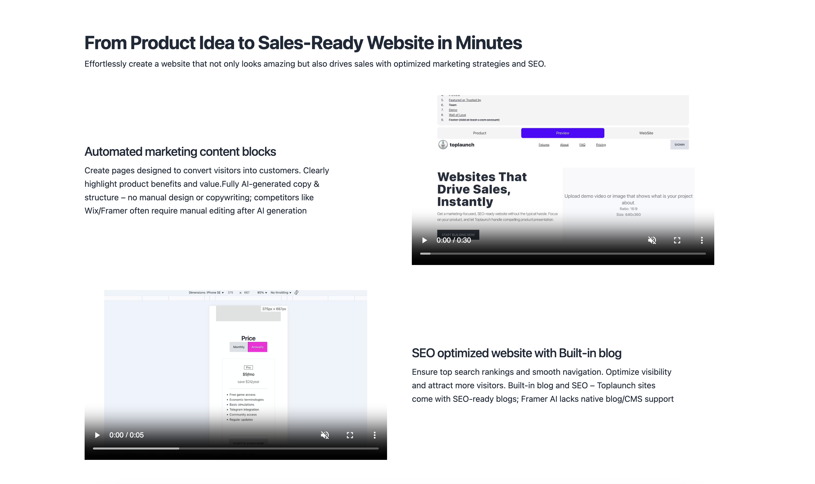 Média bordel - Construisez la page de destination orientée vers les ventes pour votre produit 3