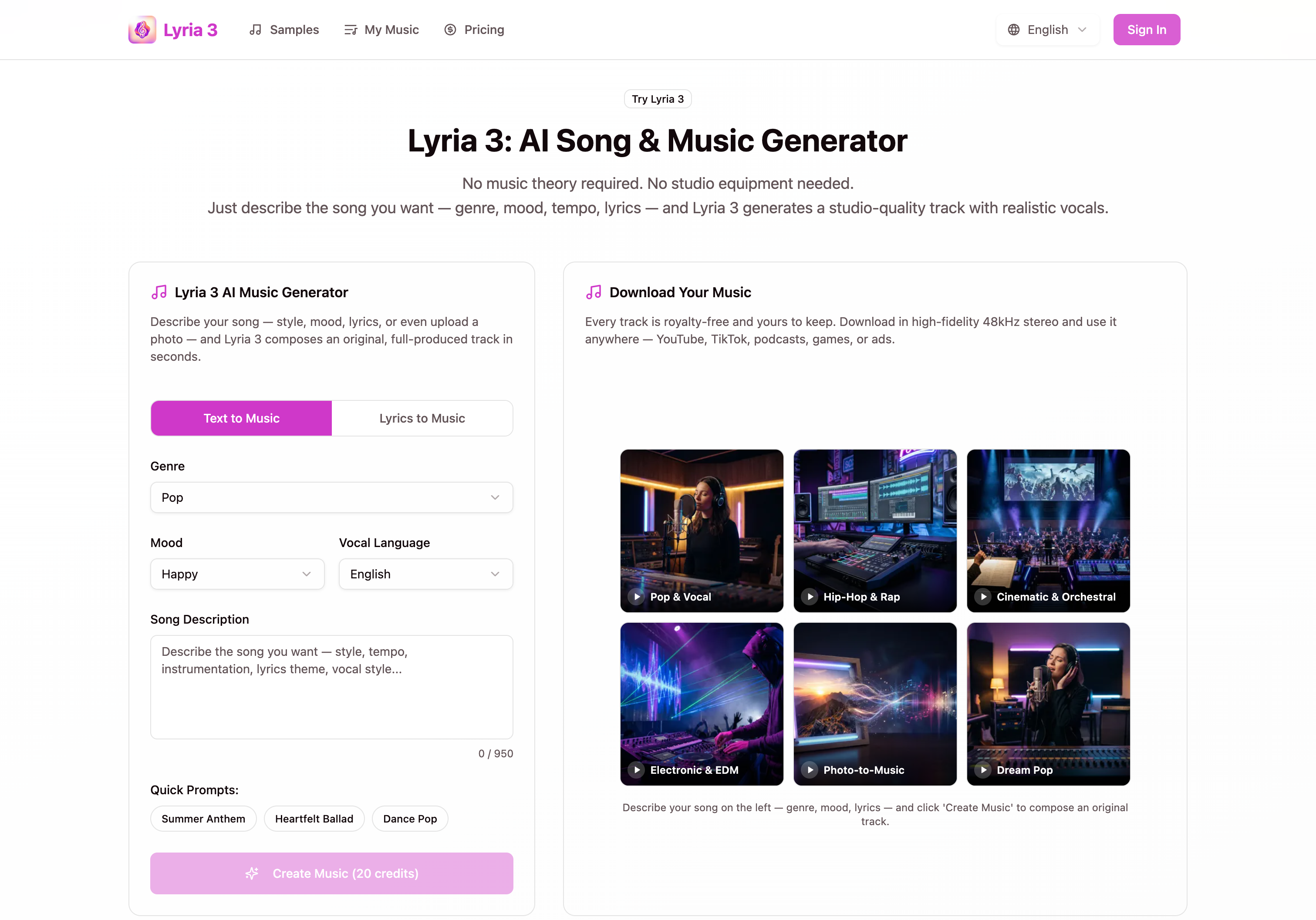 Lyria 3 - AI Song & Music Generator gallery image