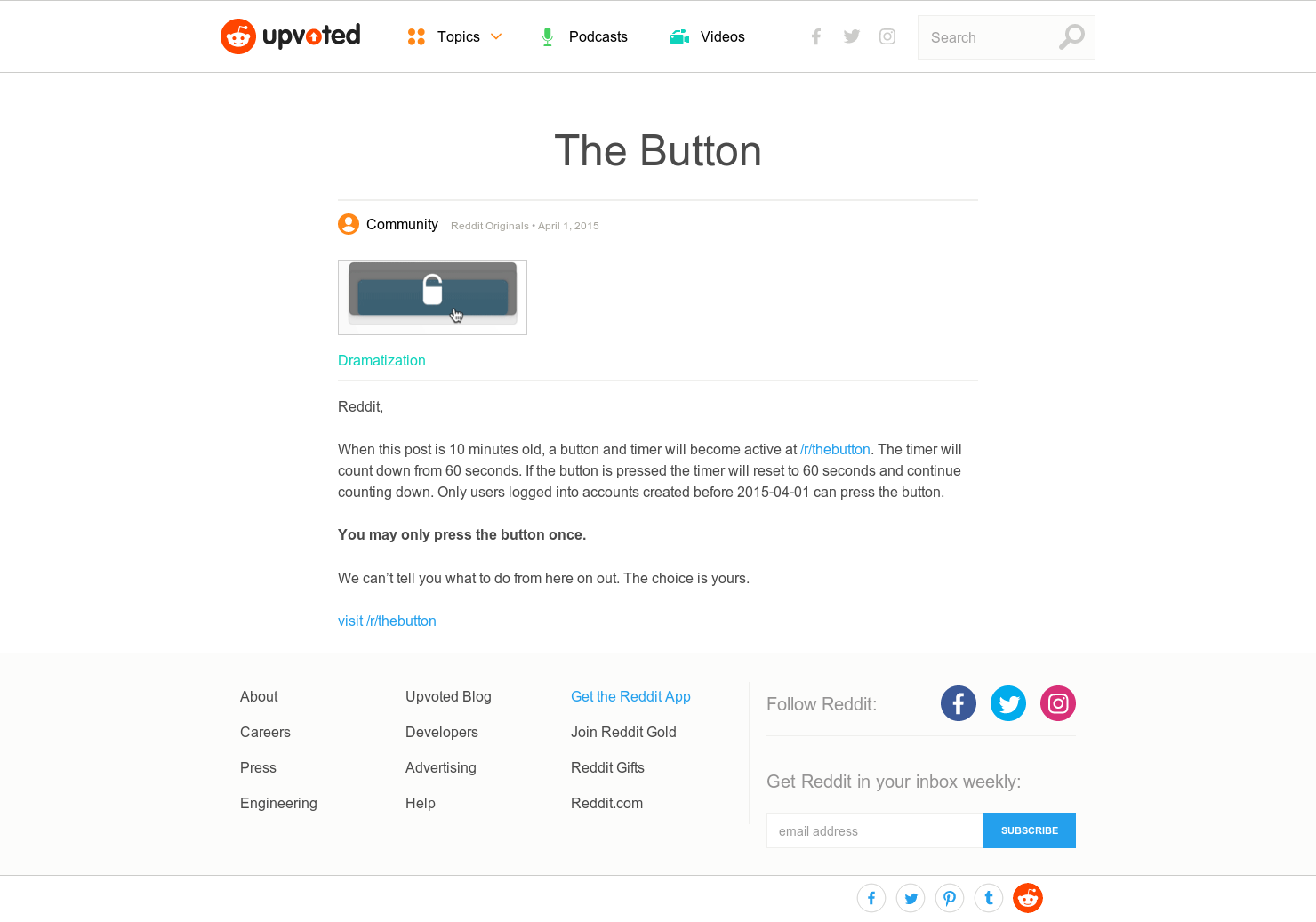 the button by reddit