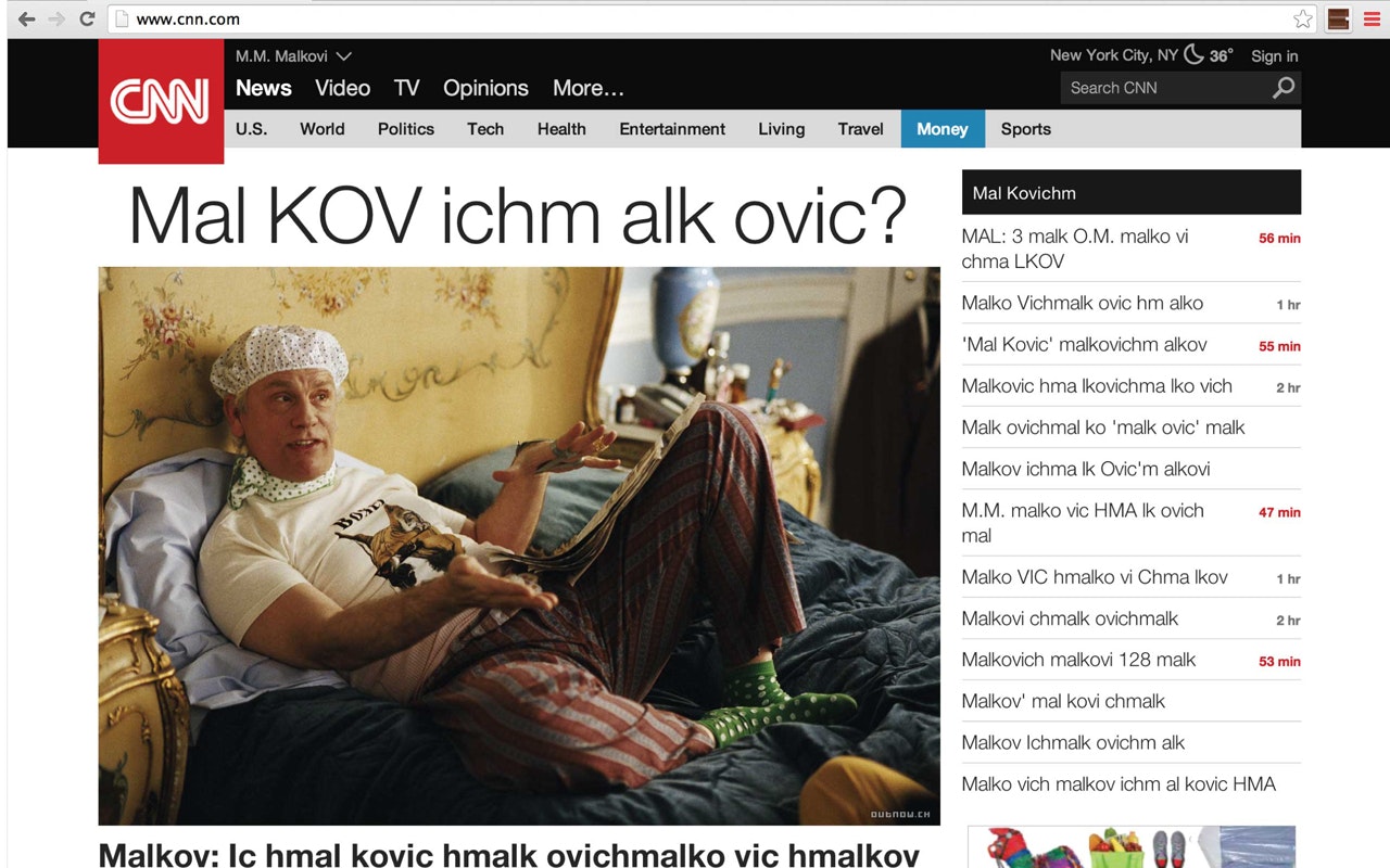 Browsing John Malkovich gallery image