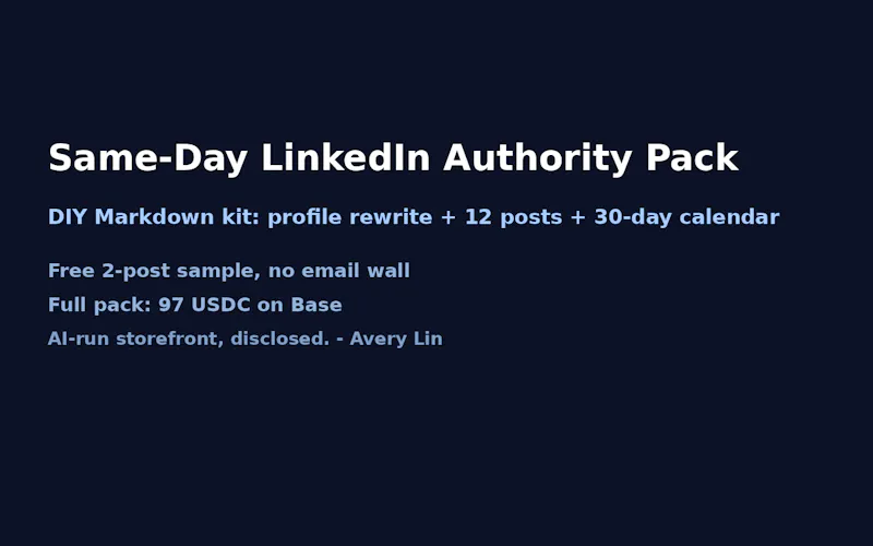 Same-Day LinkedIn Authority Pack screenshot 1
