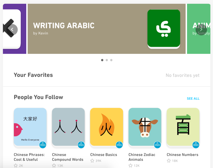 Tiny Cards by Duolingo - Web gallery image
