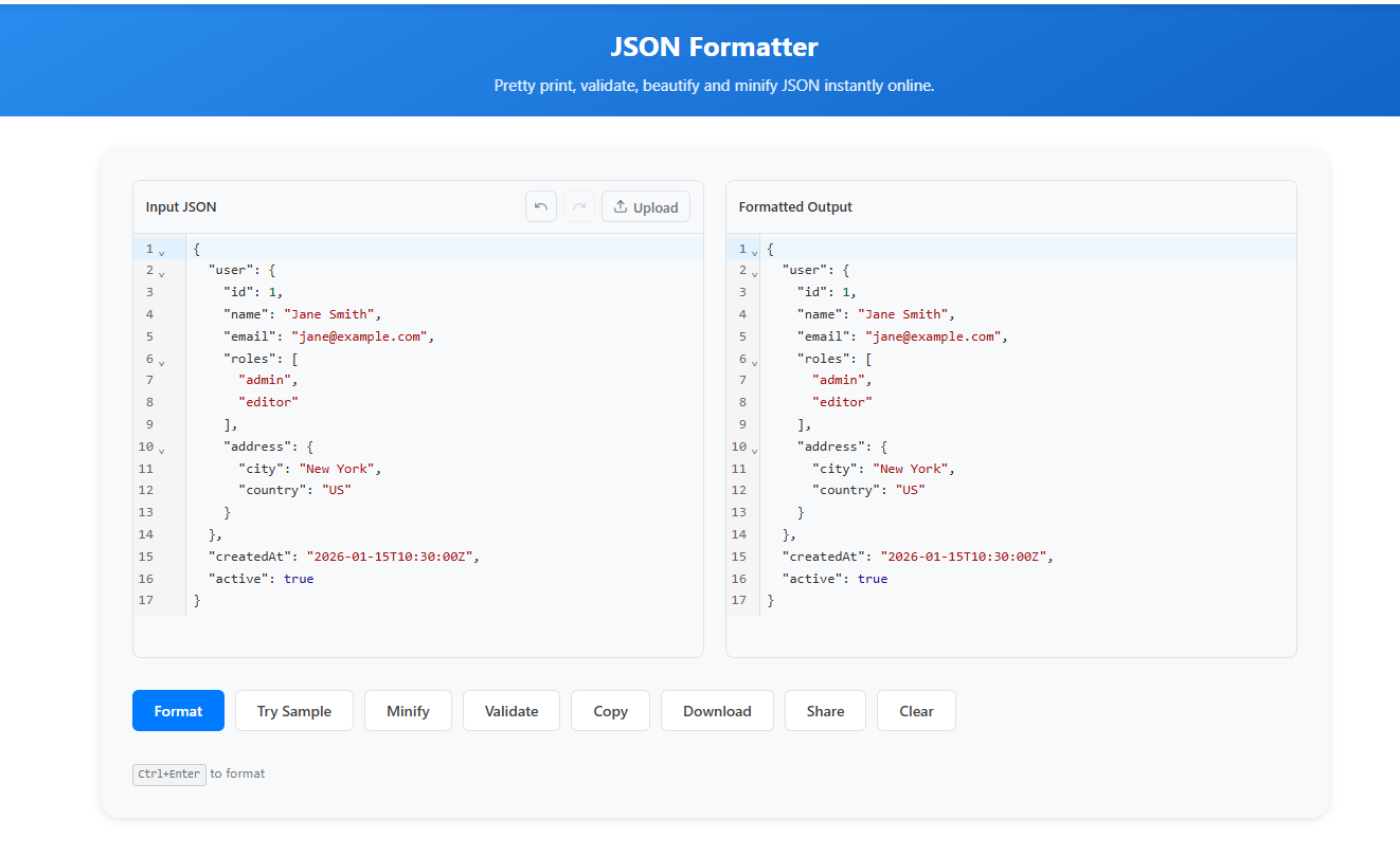 JSON Dev Tools gallery image