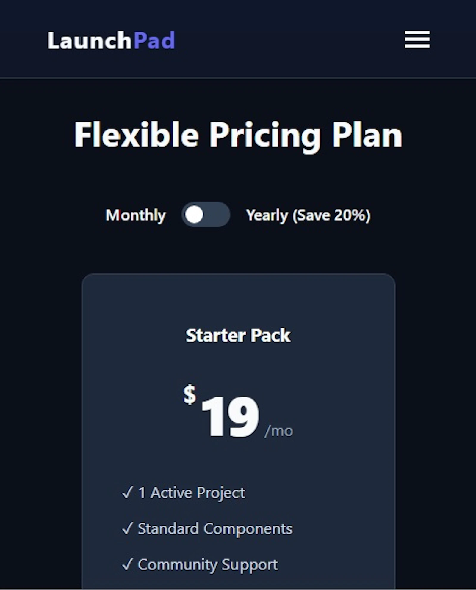 LaunchPad Template screenshot 1