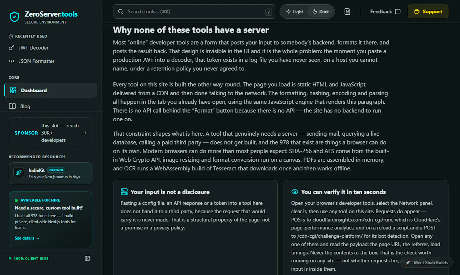 ZeroServer.tools 2.0 screenshot 5