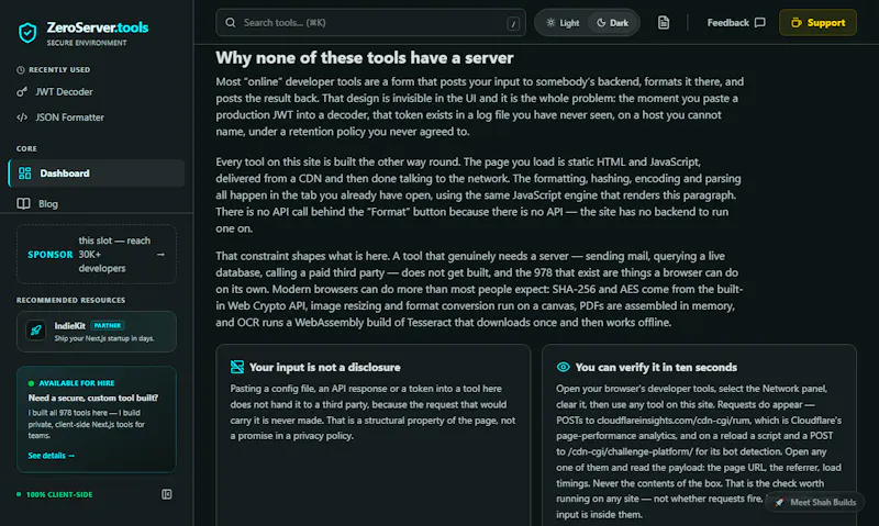ZeroServer.tools 2.0 screenshot 5