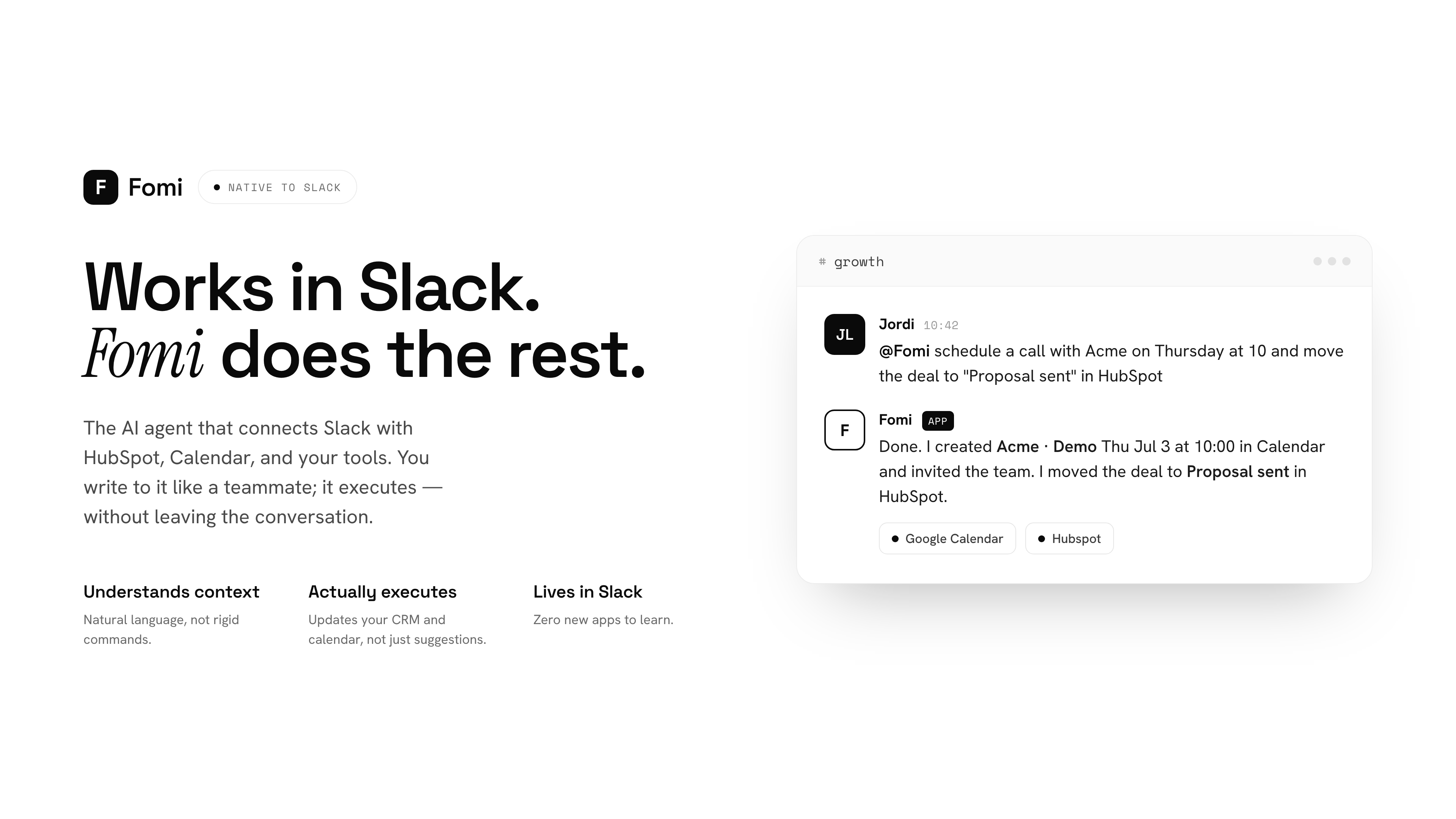 Fomi Agent AI - Slack gallery image