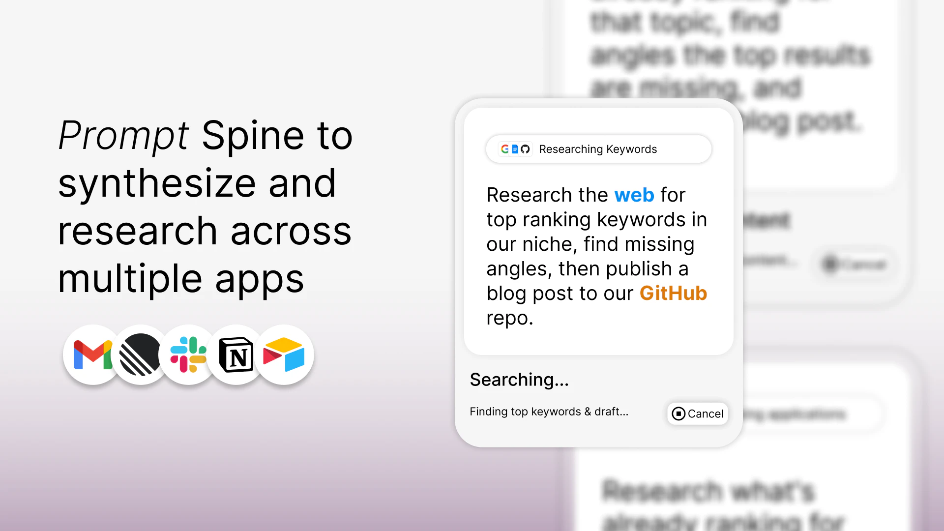 Integrations in Spine screenshot 2