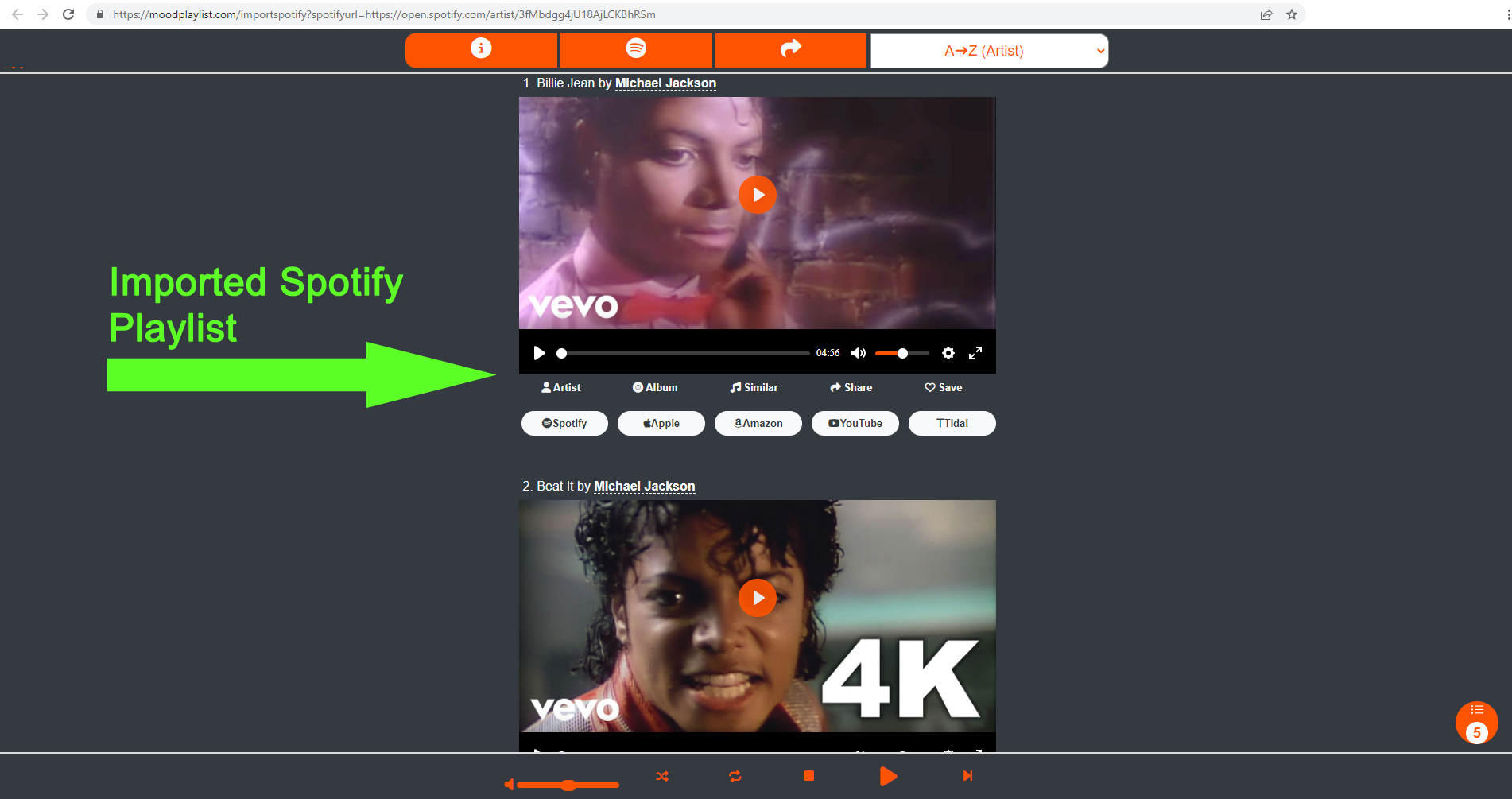 Playlist Spotify su YouTube - 1 Fare clic media 2