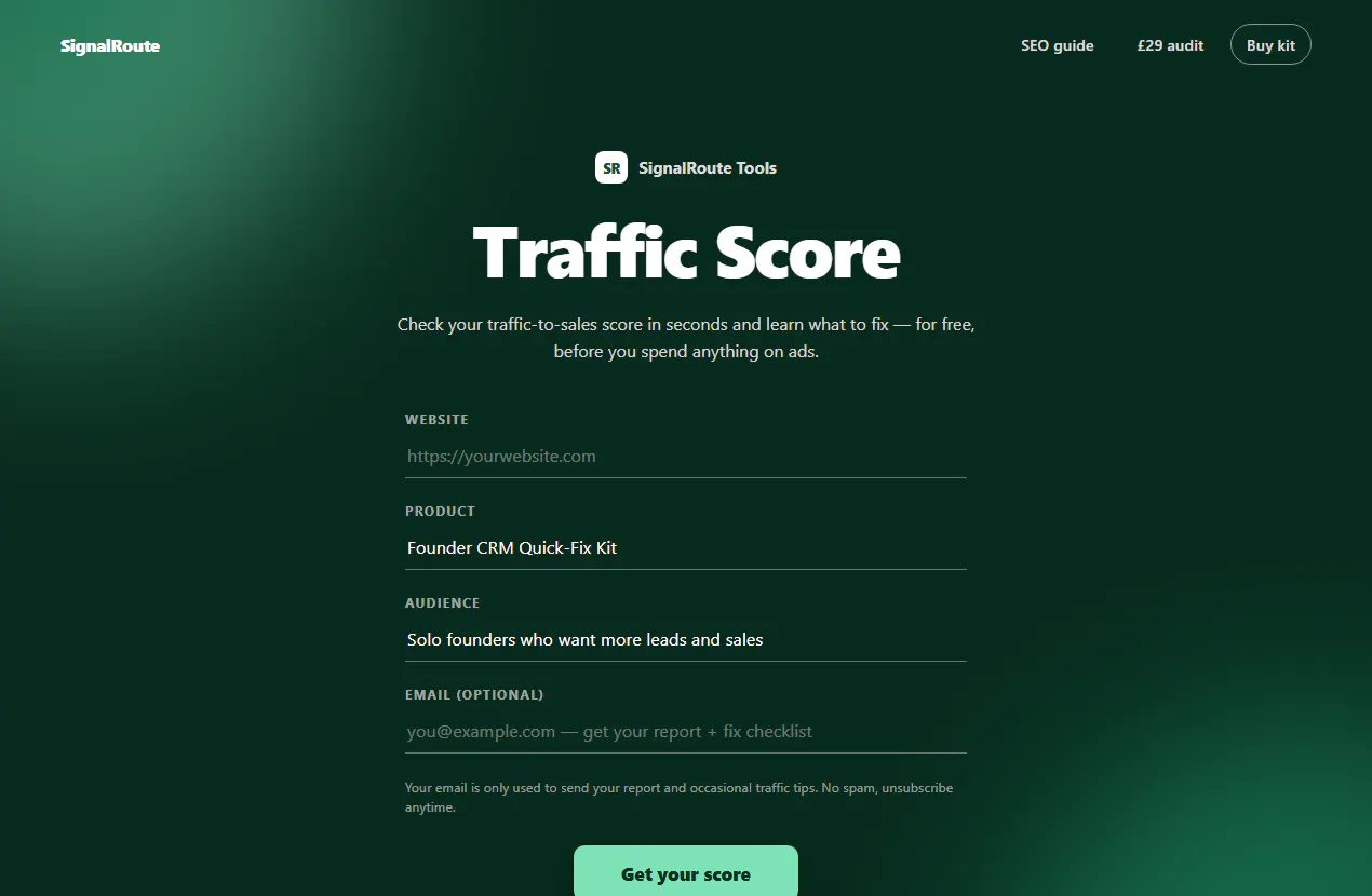 SignalRoute Traffic Score gallery image
