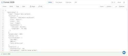 Format JSON gallery image