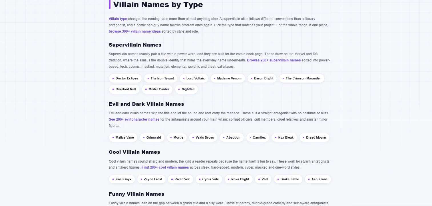 Villain Name Generator gallery image