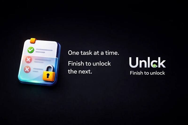 Unlck: Focus One Task at a time screenshot 1