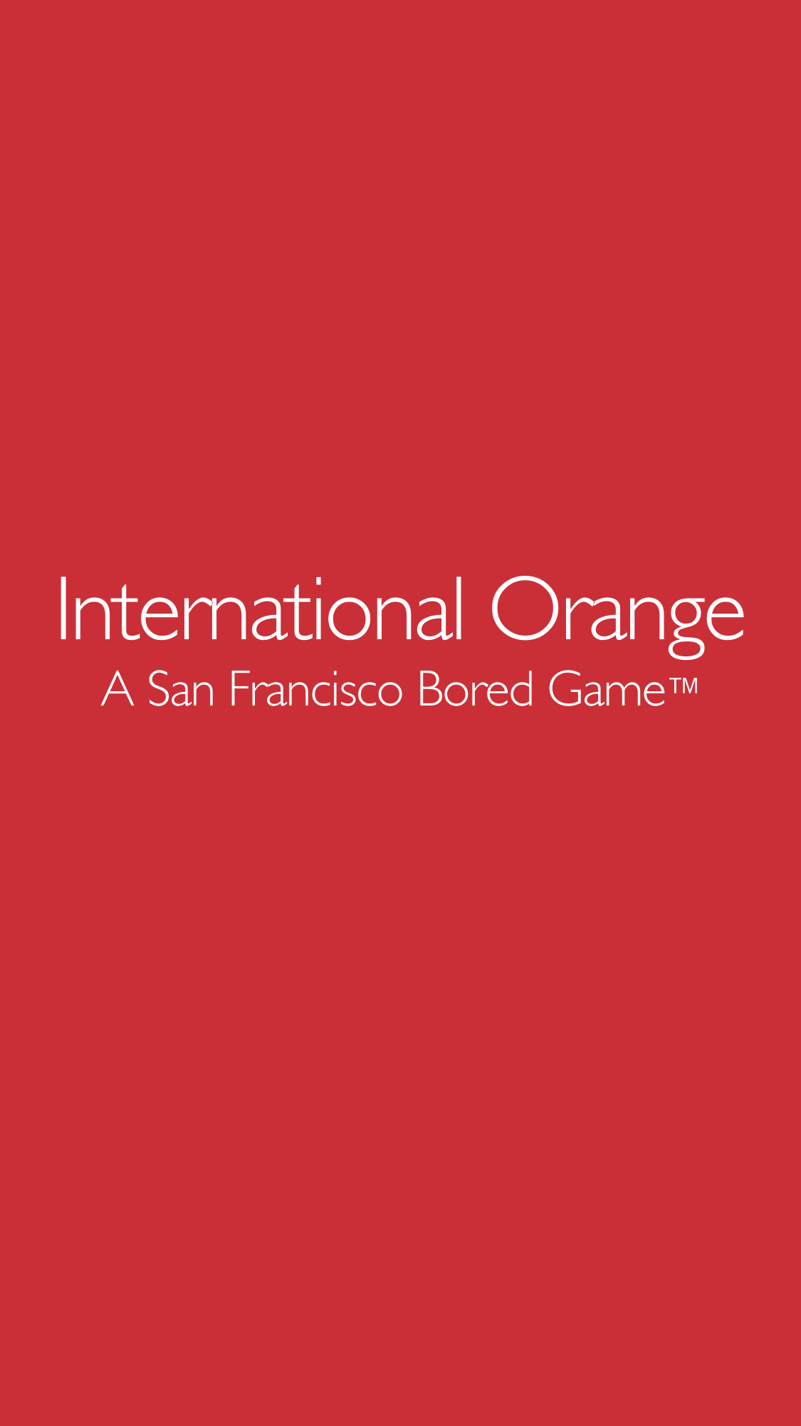 International Orange: A San Francisco Bored Game gallery image