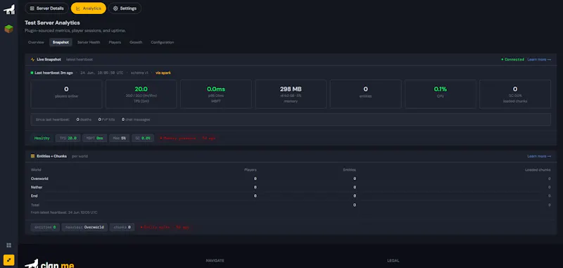 Minecraft Server Analytics [clan.me] screenshot 3