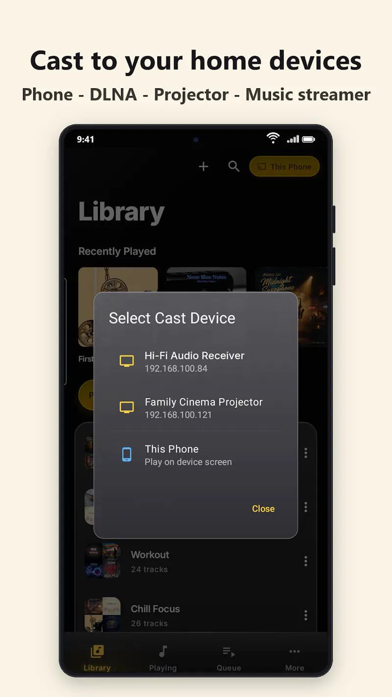 PhimCa –  DLNA TV, Projector, Hi-Fi Cast screenshot 4