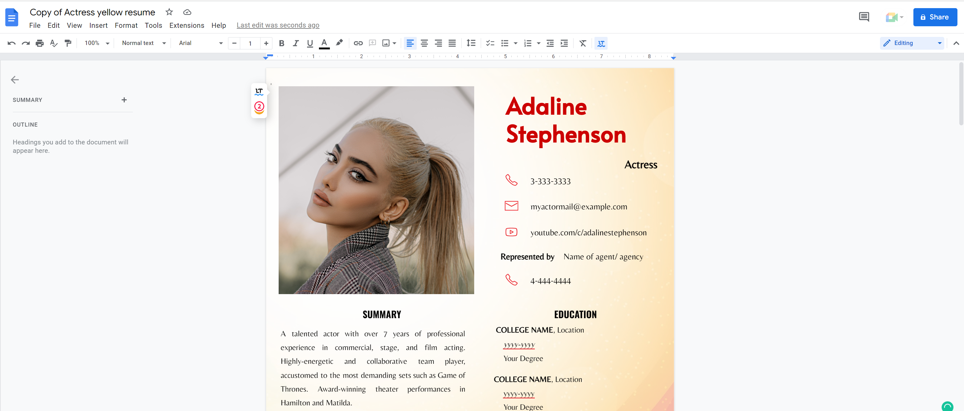 Kostenlose Lebenslaufvorlagen xyz - Beste kostenlose Lebenslaufvorlagen in Google Docs Medien 6