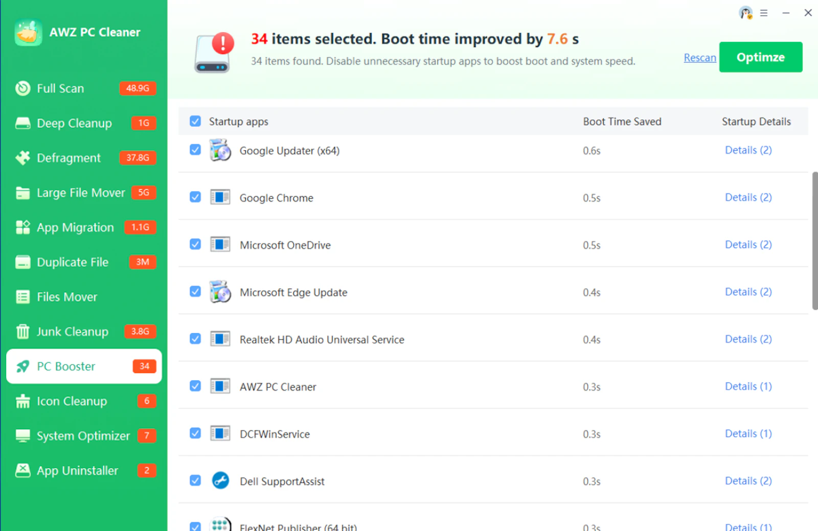 AWZ PC Cleaner screenshot 7