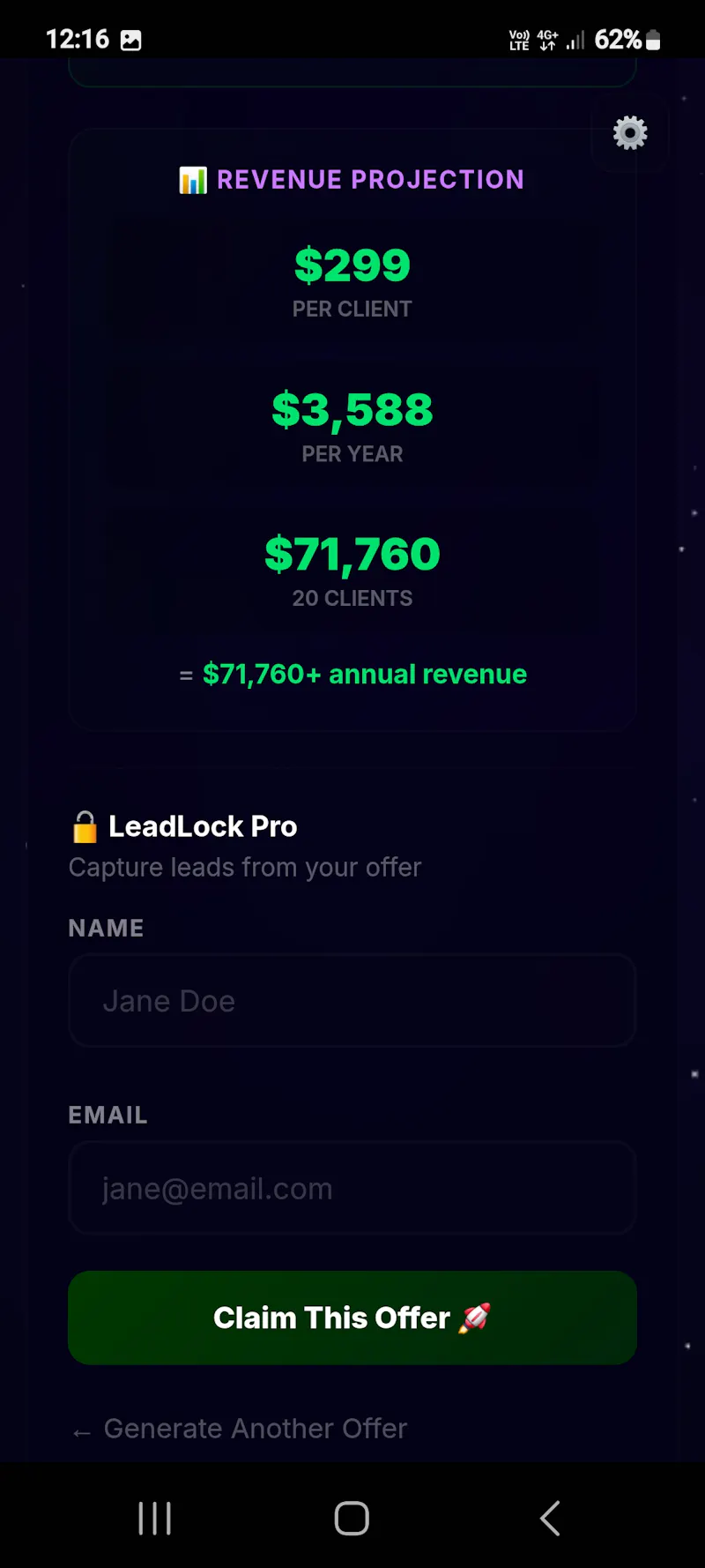 GymSite Offer Architect screenshot 2