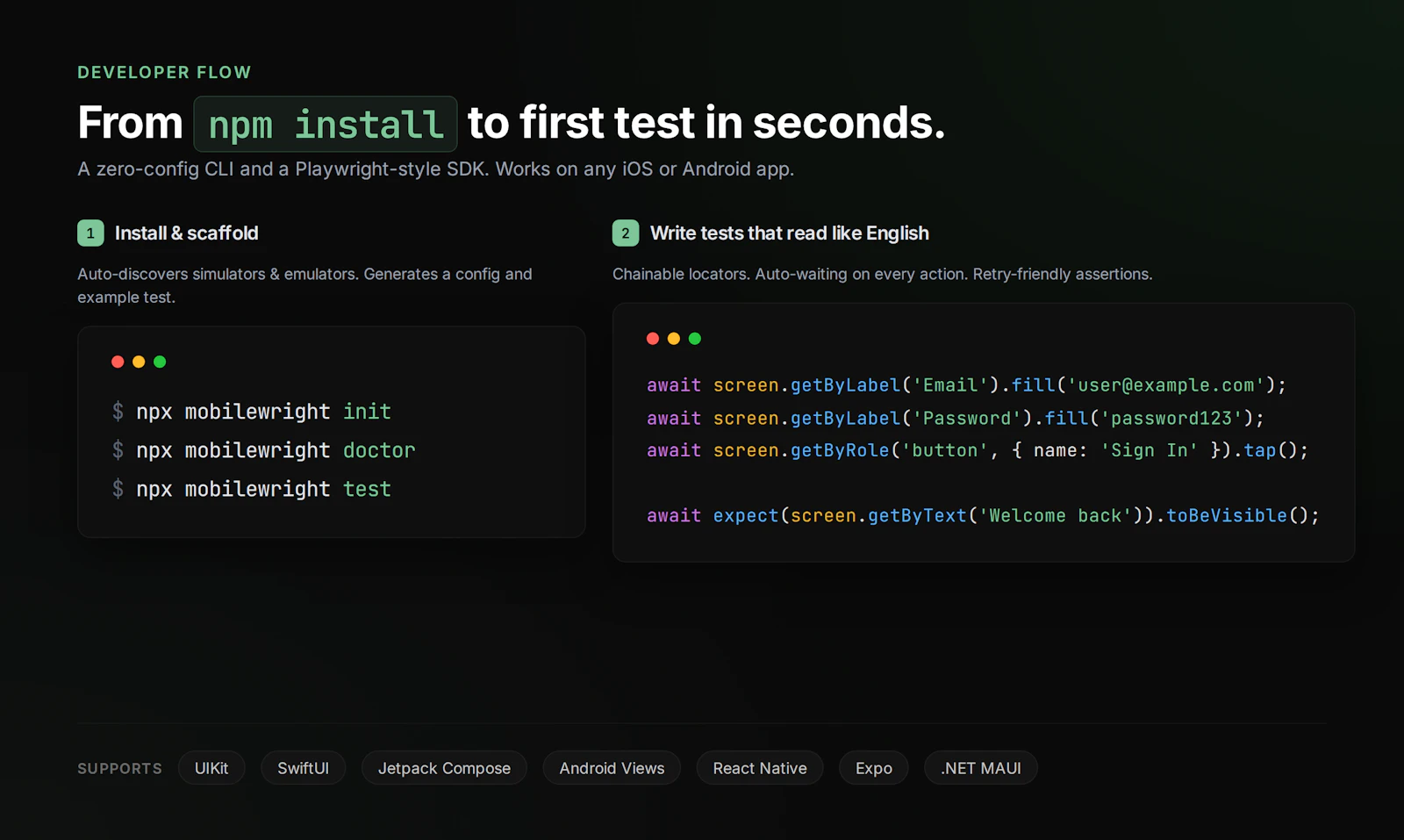 Mobilewright screenshot 4