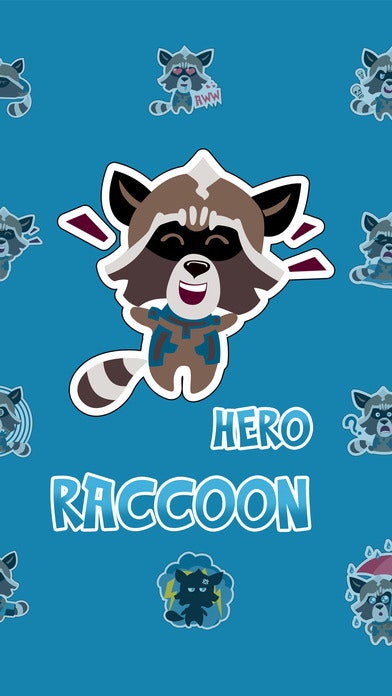 Hero Raccoon Stickers gallery image