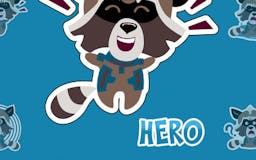 Hero Raccoon Stickers media 3