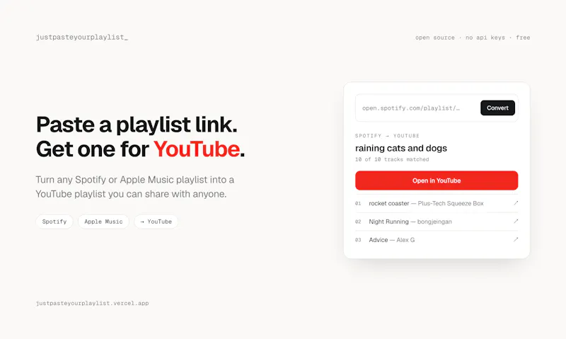 Just Paste Your Playlist screenshot 1