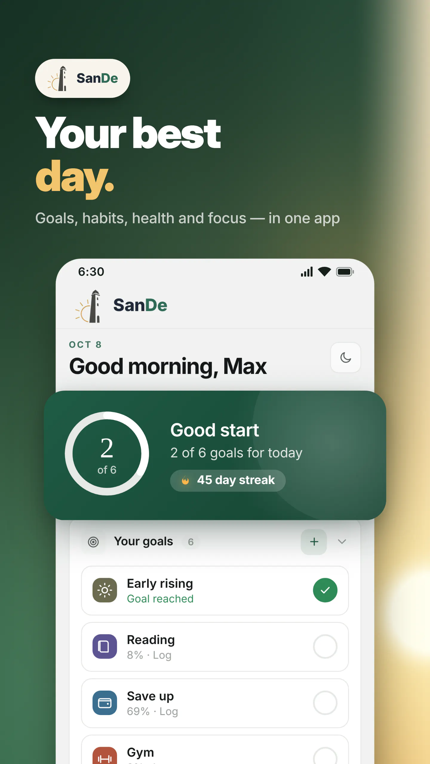SanDe: Habit & Goal Tracker gallery image