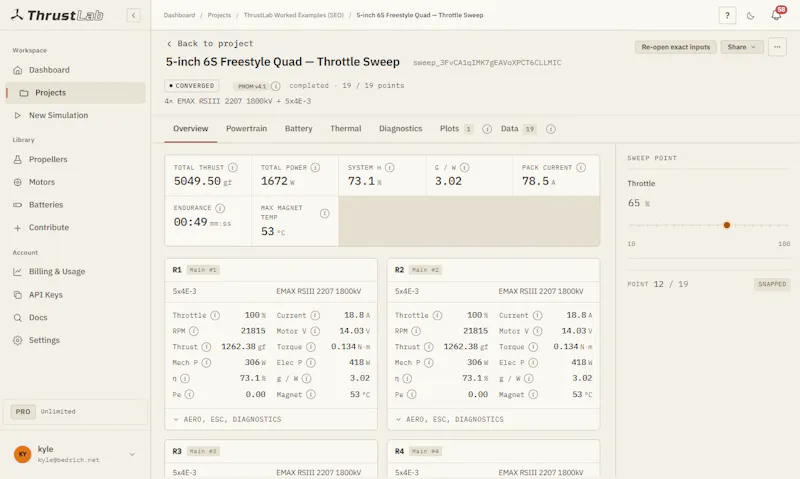 ThrustLab screenshot 2