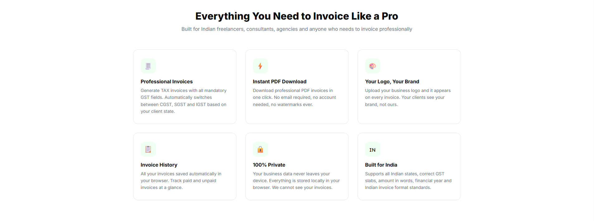 InvoiceAnupu - Screenshot 2 showing product features and functionality