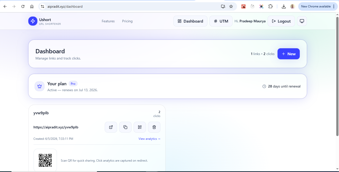 Ushort URL Shortener gallery image