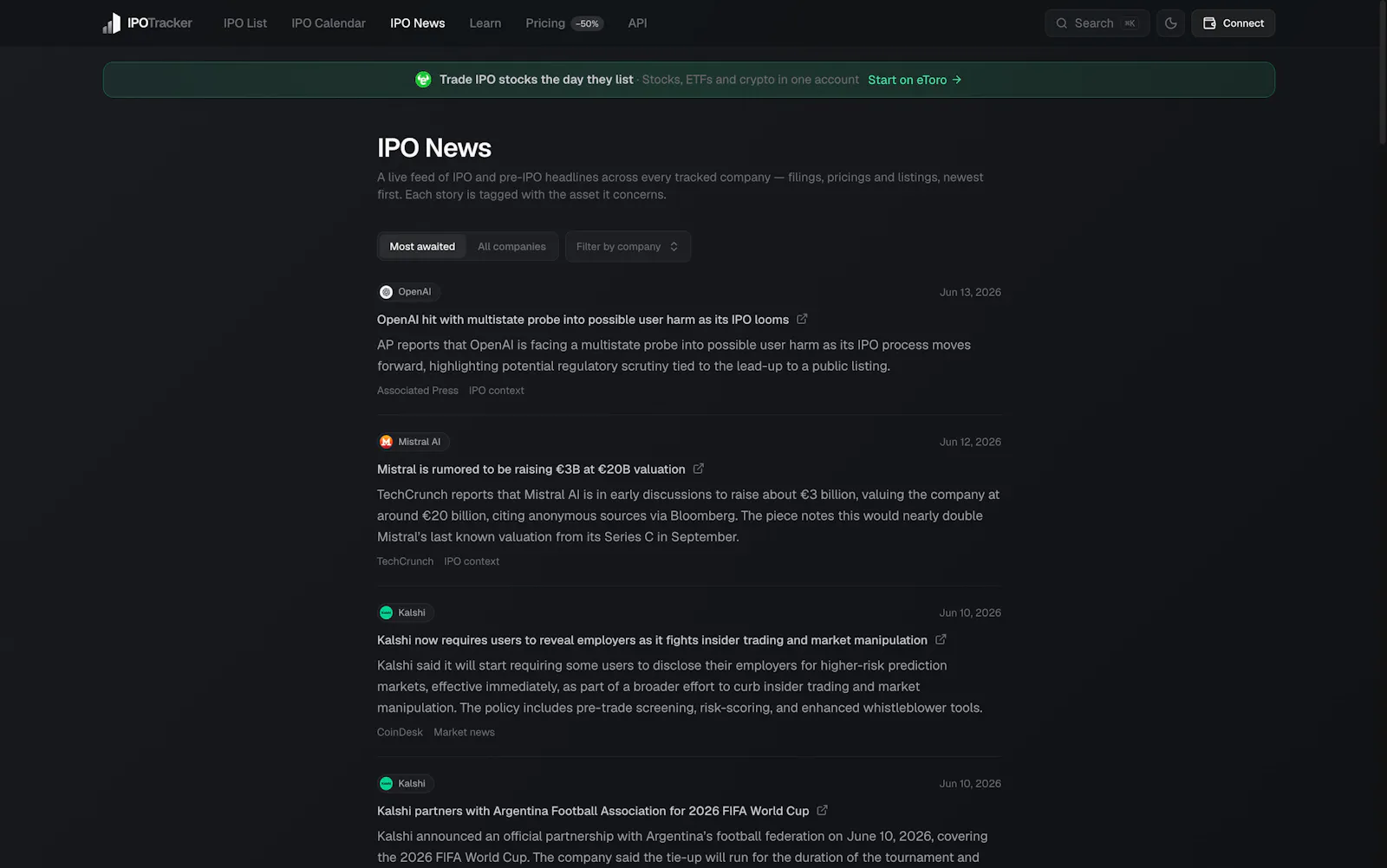 IPO Tracker screenshot 7