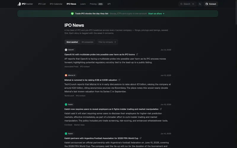 IPO Tracker screenshot 7