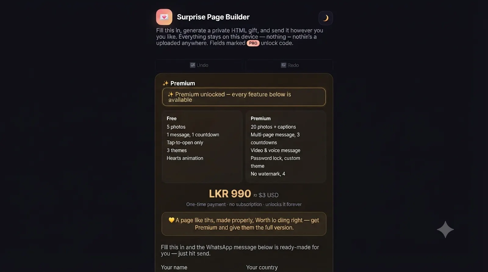 Surprise Page Builder screenshot 1