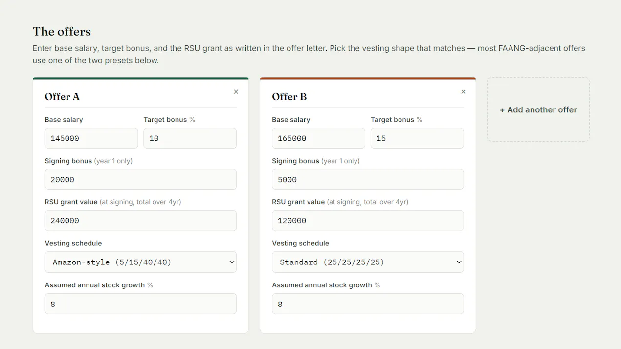 Climb — Offer Comparison product