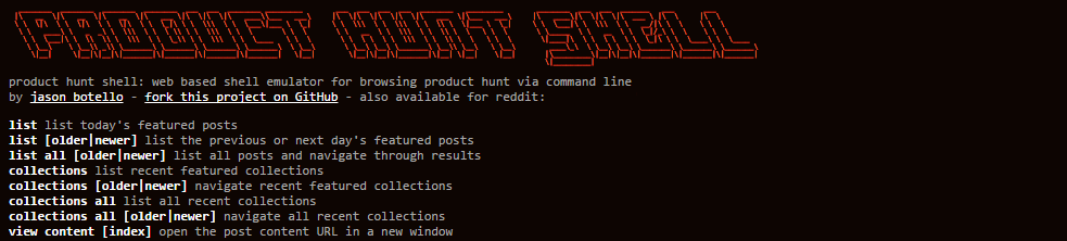 Product Hunt Shell gallery image