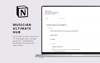 Musician Ultimate Hub - Notion Template gallery image