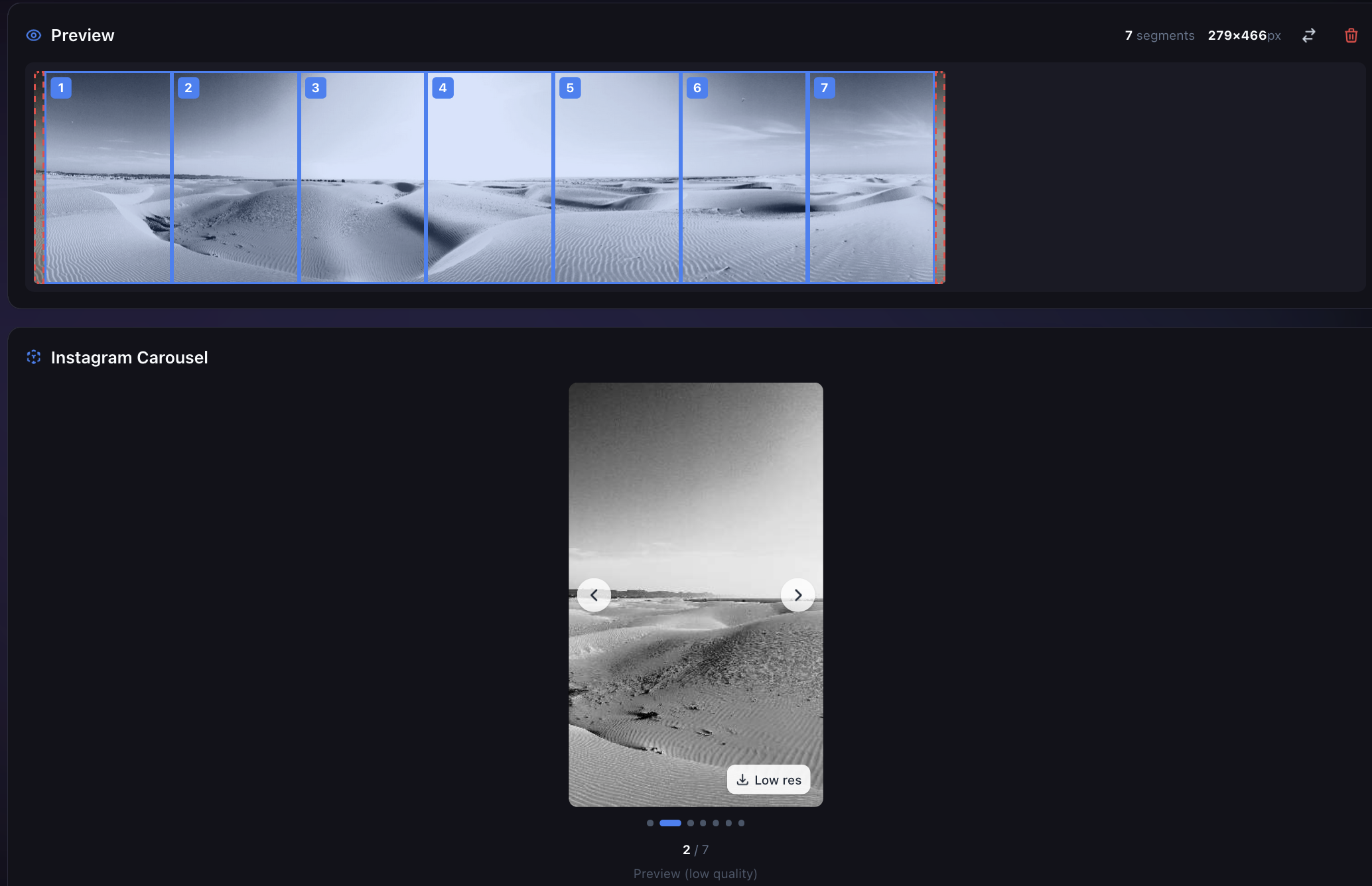 InstaPan - Main product screenshot demonstrating key features and user interface