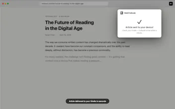 WebToBook - Send any article to Kindle gallery image