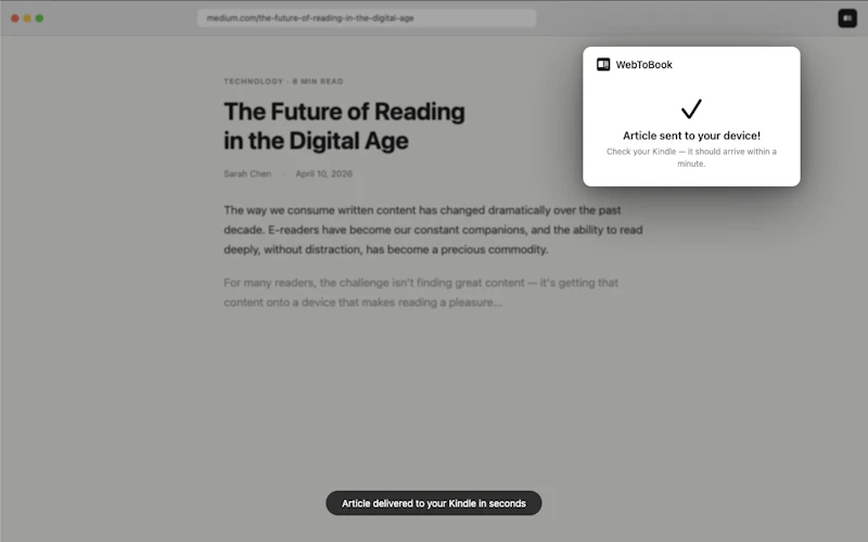 WebToBook - Send any article to Kindle screenshot 3