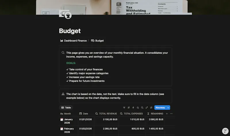 Investment Dashboard: Notion Template screenshot 4