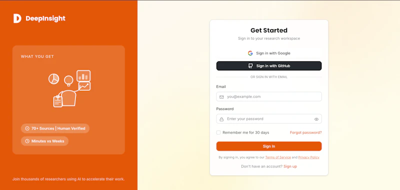 DeepInsight Platform screenshot 1