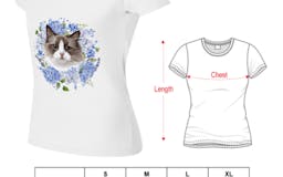 Custom Pet Portrait Women T-shirt media 3