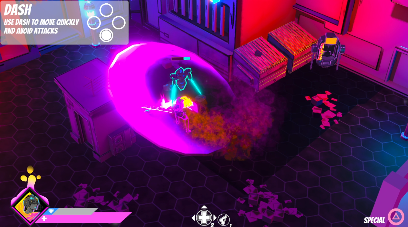 Neonüberlauf - Schneller Hack'n'Slash-Spiel inspiriert von Synthwave! Medien 6