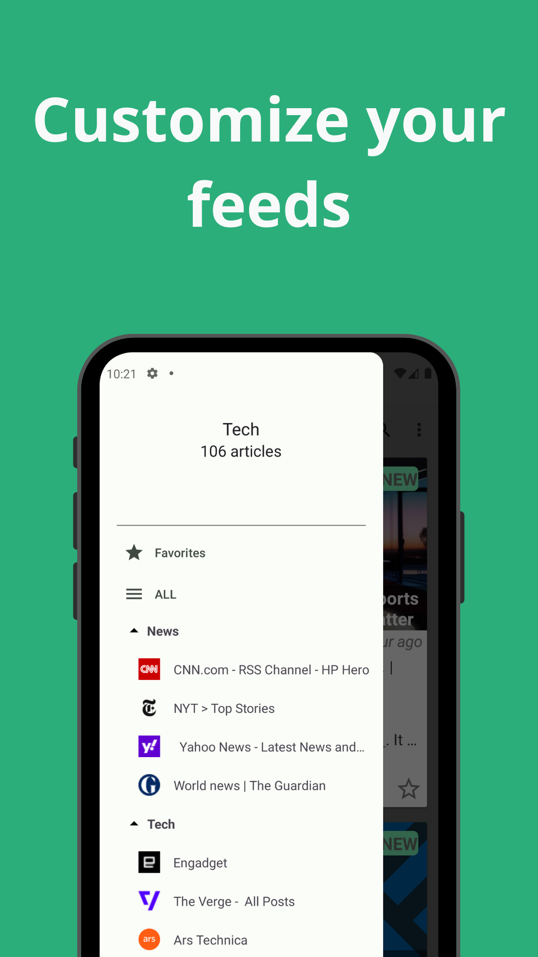 Streamsphere - RSS Reader: добавить, читать, сохранить, поиск - без ограничений, нет учетной записи медиа 5